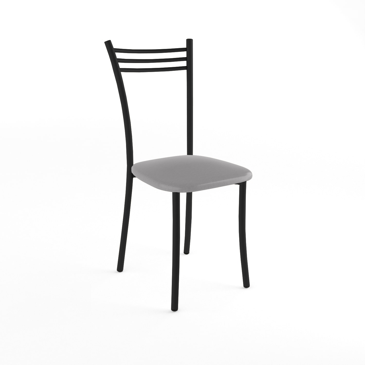 Стул "Трио Стандарт" Кристалл (Черный корпус/серый700 Исккож (экокожа))